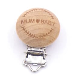 5Pcs/Sets Baby Pacifier Clips BPA Free Cute Modelling Beech Pacifier Clip Baby DIY Cartoon Animal Wooden Log Nipple Chain Holder
