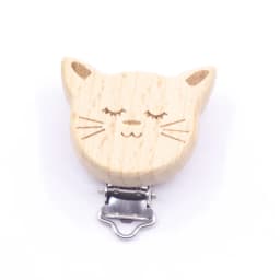 5Pcs/Sets Baby Pacifier Clips BPA Free Cute Modelling Beech Pacifier Clip Baby DIY Cartoon Animal Wooden Log Nipple Chain Holder