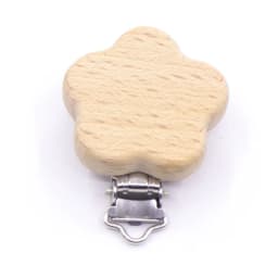 5Pcs/Sets Baby Pacifier Clips BPA Free Cute Modelling Beech Pacifier Clip Baby DIY Cartoon Animal Wooden Log Nipple Chain Holder