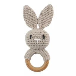 Wooden Rattle Baby Teether for Kids Teething Rings Animal Crochet Rattle Elephant Wooden Babies Gym Montessori Children's Toys
