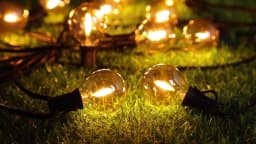 GANRILAND 25FT 50FT G40 Led String Lights Amber Glass Bulb Dimmable 2200K Connectable US EU Plug Party Wedding Decor Fairy Light