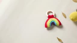 1PC Baby Lemon Crochet Ratter Toys Wood Teether Fruit Cotton Music Rattle Baby Teether Rodent Infant Gym Mobile Rattles Toy Gift
