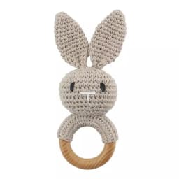 1PC Baby Lemon Crochet Ratter Toys Wood Teether Fruit Cotton Music Rattle Baby Teether Rodent Infant Gym Mobile Rattles Toy Gift