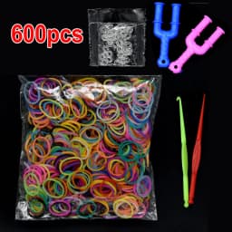 Elastic Rubber Bands DIY Tool Set Colorful Weave Machine Bracelet Handicraft Kit Girl Gift Kids Toys for Children 7 8 10 Years