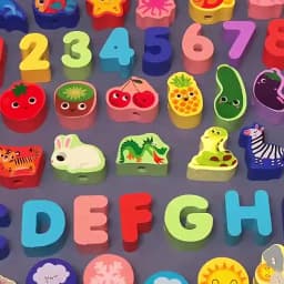 9-36pcs Baby Wooden Toys Cartoon Fruit Animal Stringing Threading Wooden Beads Toy Monterssori Educational Toys For Kids