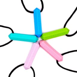 Silicone Chew Necklace Durable Teething Pendant for Kids & Adults Soothes Gums & Promotes Orals Development Present Gift A2UB