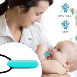 Silicone Chew Necklace Durable Teething Pendant for Kids & Adults Soothes Gums & Promotes Orals Development Present Gift A2UB