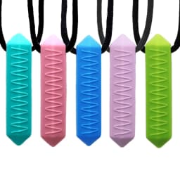 Silicone Chew Necklace Durable Teething Pendant for Kids & Adults Soothes Gums & Promotes Orals Development Present Gift A2UB