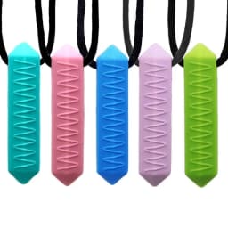 Silicone Chew Necklace Durable Teething Pendant for Kids & Adults Soothes Gums & Promotes Orals Development Present Gift A2UB