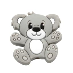 Cute-idea 5pcs Silicone Teether Beads BPA Free Mini Elephant Animal Beads DIY Baby Teething Pacifier Chain Toys Gift Baby goods