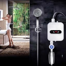 Electric Constant Temperature Water Heater Faucet Instant Heating LED Display Shower Tap Vertical Installation for Home