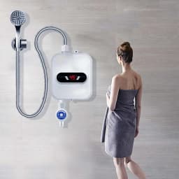 Electric Constant Temperature Water Heater Faucet Instant Heating LED Display Shower Tap Vertical Installation for Home
