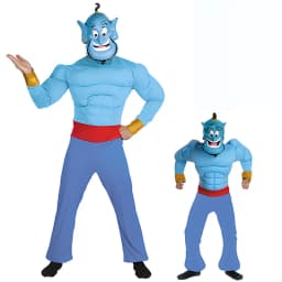 Child Kids Magic Lamp Genie Muscle Costume Cosplay for Boys Halloween Purim Carnival Party Masquerade Fantasia Dress up Umorden