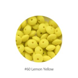 Cute-Idea 12mm 100pcs silicone lentil beads making handmade DIY Food Grade teething nursing Accessories teether abacus beads
