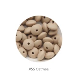 Cute-Idea 12mm 100pcs silicone lentil beads making handmade DIY Food Grade teething nursing Accessories teether abacus beads
