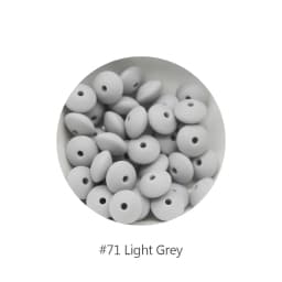 Cute-Idea 12mm 100pcs silicone lentil beads making handmade DIY Food Grade teething nursing Accessories teether abacus beads