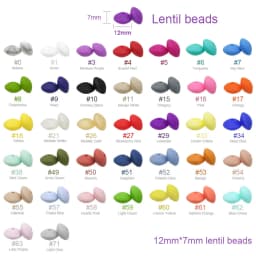 Cute-Idea 12mm 100pcs silicone lentil beads making handmade DIY Food Grade teething nursing Accessories teether abacus beads