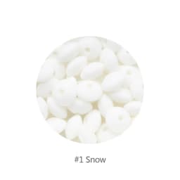 Cute-Idea 12mm 100pcs silicone lentil beads making handmade DIY Food Grade teething nursing Accessories teether abacus beads