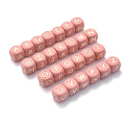 10Pcs Personalized Name Silicone Letters 12mm English Alphabet Teether Beads For Pacifier Chain Teether Necklace Jewelry Making