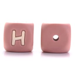 10Pcs Personalized Name Silicone Letters 12mm English Alphabet Teether Beads For Pacifier Chain Teether Necklace Jewelry Making