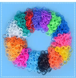 600Pcs Refill New Loom Rubber Bands Bracelet for Kids Hair Rubber Loom Bands Make Woven Colorful Necklace DIY Toy Children Gift