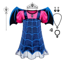 Vampire Cosplay Dress Girl Kids Princess Charms Dress Up Christmas Halloween Costume Children Carnival Party