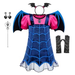 Vampire Cosplay Dress Girl Kids Princess Charms Dress Up Christmas Halloween Costume Children Carnival Party