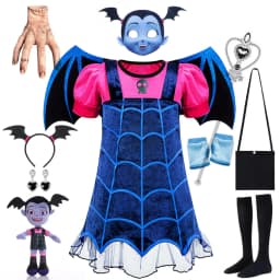 Vampire Cosplay Dress Girl Kids Princess Charms Dress Up Christmas Halloween Costume Children Carnival Party