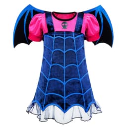 Vampire Cosplay Dress Girl Kids Princess Charms Dress Up Christmas Halloween Costume Children Carnival Party