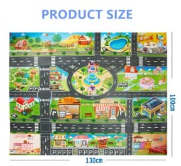 Baby Play Mat City Traffic Car Park Waterproof Parking Lot Kids Playmat Kids Rug Boy Girl Educational Toys for Children Map ​