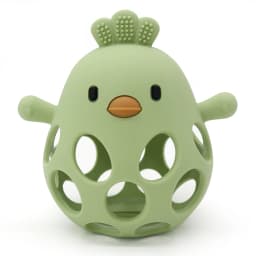 1Pcs Baby Teether Gloves Kids Cartoon Chick Shape Teether Toy Silicone Dental Care Gums Anti-eating Hand Molar Baby Accessorie