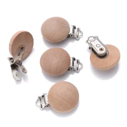 50Pcs Natural Wooden Baby Pacifier Clip Wood Dummy Nipples Holder DIY Teether Teething Chain Nursing Chew Accessory Shower Gifts