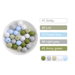 LOFCA 10pcs 15mm Beehive Silicone Beads Food Grade Threaded Teether DIY Spiral Pacifier Clips Beads Necklace Baby Teether