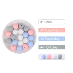 LOFCA 10pcs 15mm Beehive Silicone Beads Food Grade Threaded Teether DIY Spiral Pacifier Clips Beads Necklace Baby Teether