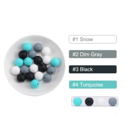 LOFCA 10pcs 15mm Beehive Silicone Beads Food Grade Threaded Teether DIY Spiral Pacifier Clips Beads Necklace Baby Teether