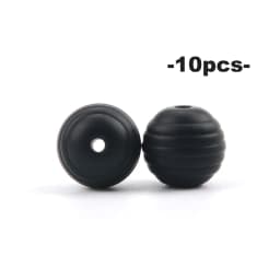 LOFCA 10pcs 15mm Beehive Silicone Beads Food Grade Threaded Teether DIY Spiral Pacifier Clips Beads Necklace Baby Teether