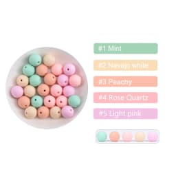 LOFCA 10pcs 15mm Beehive Silicone Beads Food Grade Threaded Teether DIY Spiral Pacifier Clips Beads Necklace Baby Teether