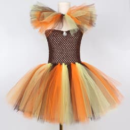 Jungle King Lion Halloween Costumes for Girls Kids Animal Fancy Tutu Dress Children Cosplay Outfit for Birthday Carnival Party