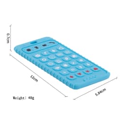 BPA Free Silicone Teether New Mobile Phone Shape Chewing Teethers Baby Rodent Pain Relief Teething Toys Kids Sensory Toy