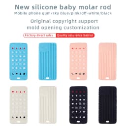 BPA Free Silicone Teether New Mobile Phone Shape Chewing Teethers Baby Rodent Pain Relief Teething Toys Kids Sensory Toy