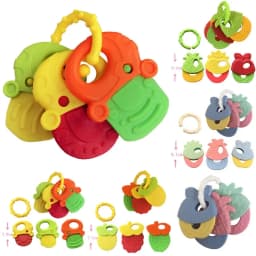 Silicone Teethers for Baby Things Newborn Chews Food Grade Teethers Training Bed Toy Baby fruit item Feeding Infant Rattle