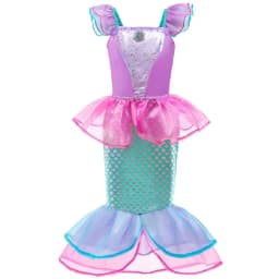 Kids Princess Costume Children Elsa Anna Halloween Dress Girl Jasmine Moana Dinner Dress Rapunzel Mermaid Pageant Disguise 3-10Y
