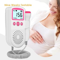Fetal Doppler Hand-hold Pocket Portable Sound Baby Heart Pregnancy 3.0MHz Ultrasound Fetus Detector Machine Beat Monitor