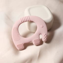 New Elephant Shape Silicone Teether Food Grade Cut Chubby Elephant Baby Teething Toy