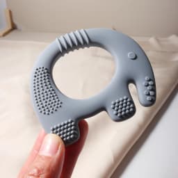 New Elephant Shape Silicone Teether Food Grade Cut Chubby Elephant Baby Teething Toy