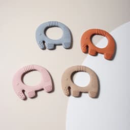 New Elephant Shape Silicone Teether Food Grade Cut Chubby Elephant Baby Teething Toy