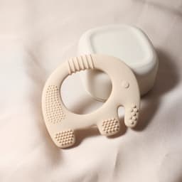 New Elephant Shape Silicone Teether Food Grade Cut Chubby Elephant Baby Teething Toy