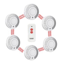 10 Year Battery Interconnected Smoke Detector / Remote controller, Interlinked Wireless Fire Alarm,VS03F/RC07