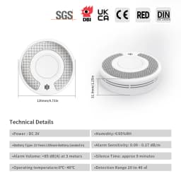 10 Year Battery Interconnected Smoke Detector / Remote controller, Interlinked Wireless Fire Alarm,VS03F/RC07
