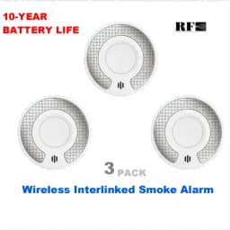 10 Year Battery Interconnected Smoke Detector / Remote controller, Interlinked Wireless Fire Alarm,VS03F/RC07